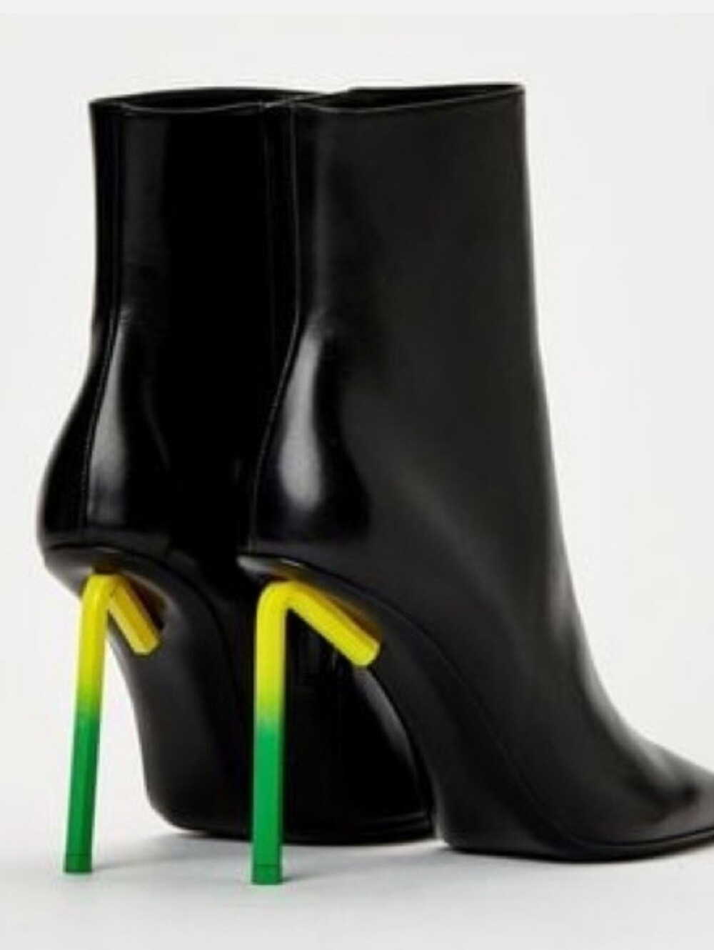 OFF-WHITE Allen Gradient Stiletto Heel Ankle Boots Black EU 38 US 8 Org $1,420 - Picture 2 of 14